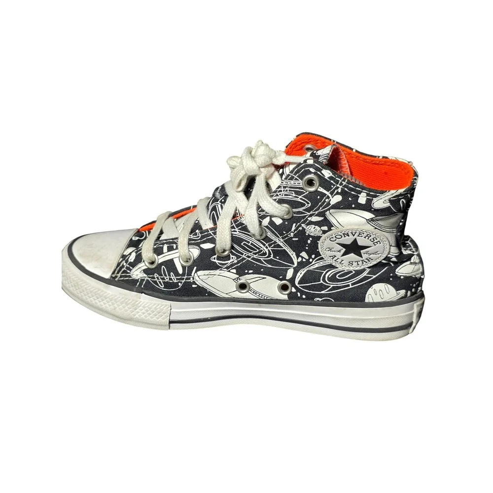 Converse Chuck Taylor All Star Kids Space UFO Print Sneakers Black White‎
